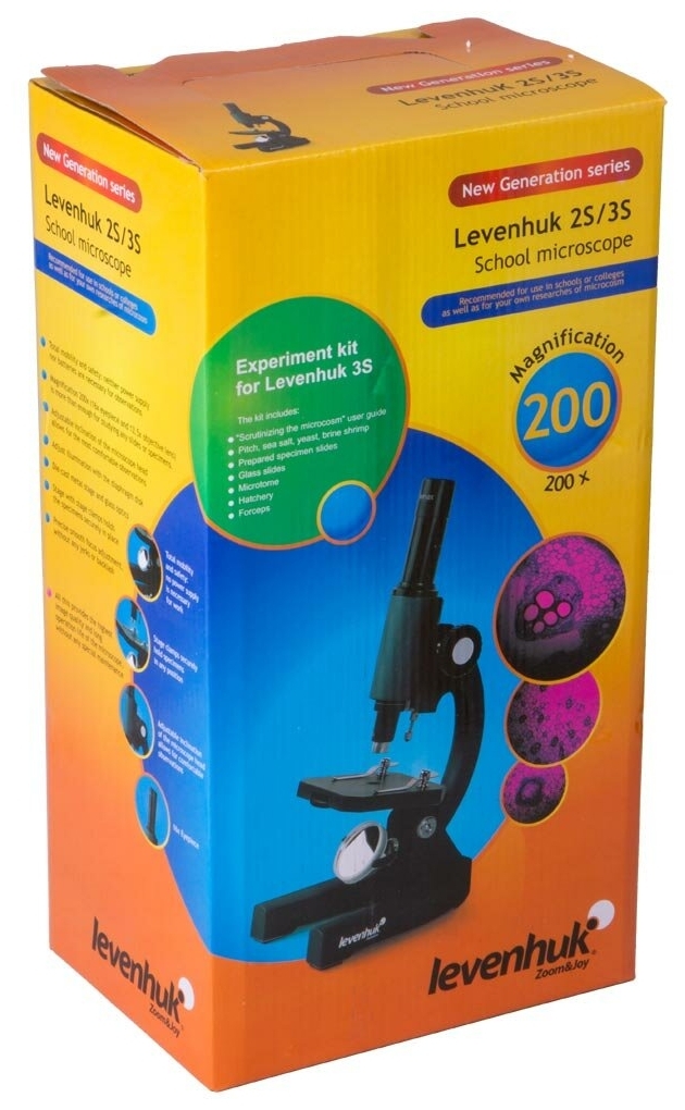 Купить Микроскоп LEVENHUK 3S NG (в комплекте набор для опытов)