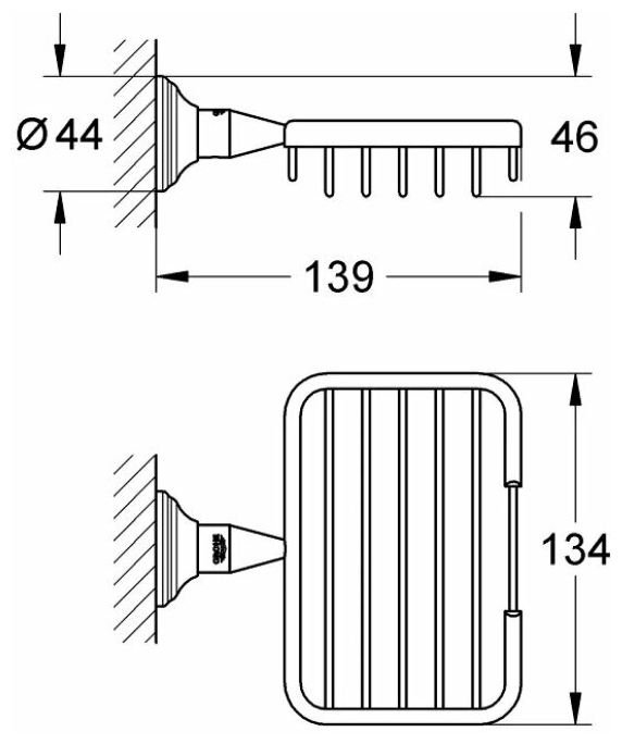 Фото Полочка-решетка GROHE Essentials Authentic 40659001