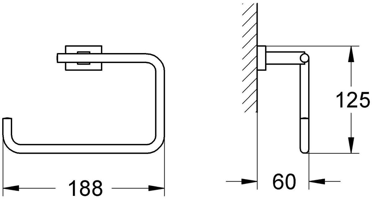 Фото Кольцо для полотенца GROHE Essentials Cube 40510001