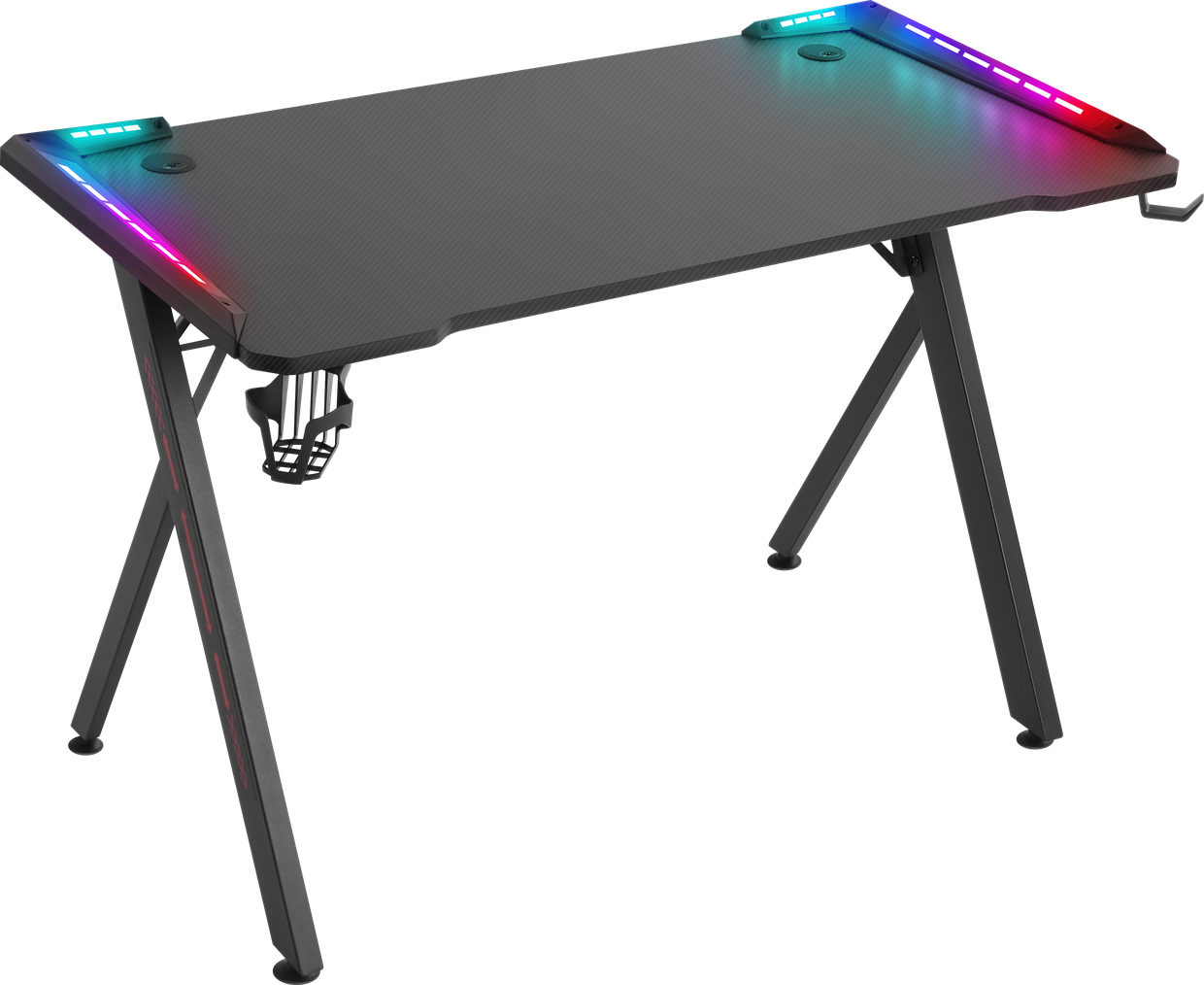 Цена Компьютерный стол DEFENDER Extreme RGB подвес кружки+гарнитуры