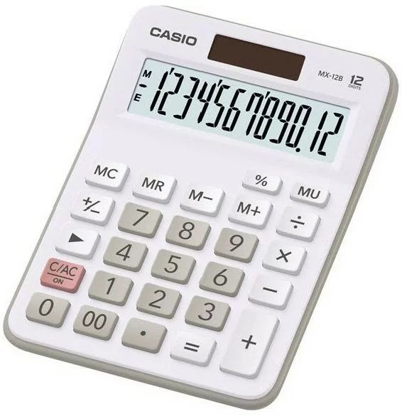 Фото Калькулятор настольный CASIO MX-12B-WE-W-EC