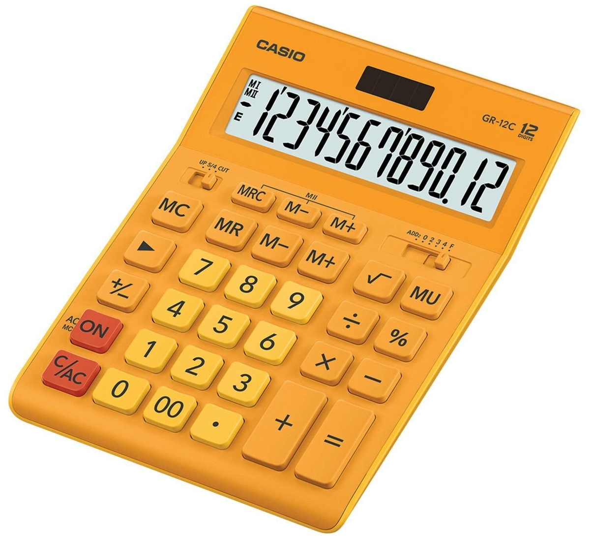 Фото Калькулятор настольный CASIO GR-12C-RG-W-EP желтый
