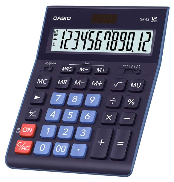 Цена Калькулятор настольный CASIO GR-12-W-EP