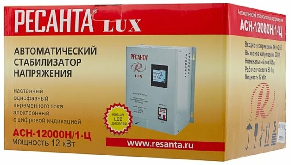 Купить Стабилизатор РЕСАНТА LUX АСН-12000/1-Ц