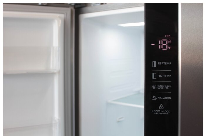 Фотография Холодильник БИРЮСА SBS 587 WG белое стекло