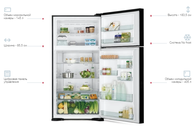 картинка Холодильник HITACHI R-VG660PUC7GGR от магазина 1.kz