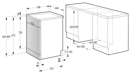 Встраиваемая посудомоечная машина GORENJE GV532E10W Казахстан