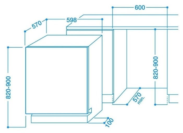 Встраиваемая посудомоечная машина INDESIT DIF 14B1 EU Казахстан