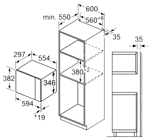 Фото Встраиваемая микроволновая печь BOSCH BEL524MB0