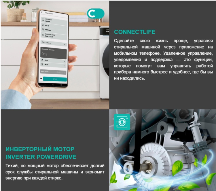 Стиральная машина GORENJE WPNEI94A1SWIFI/BC Казахстан