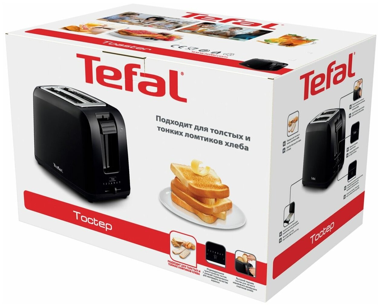 Фотография Тостер TEFAL 2S BLACK TT1A1830