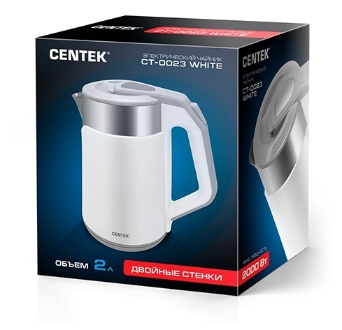 Цена Чайник CENTEK CT-0023 White