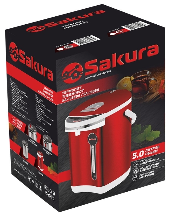 Фото Термопот SAKURA SA-1335R White/Red