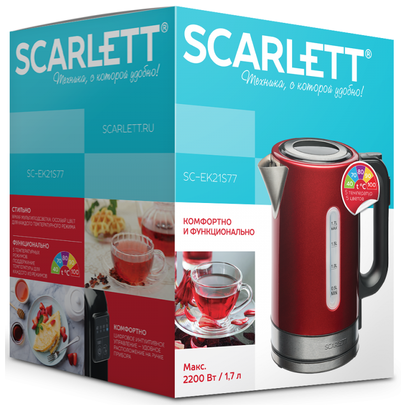 Купить Чайник SCARLETT SC-EK21S77
