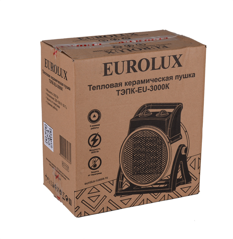 Тепловая пушка EUROLUX ТЭПК-EU-3000К (67/1/37) заказать