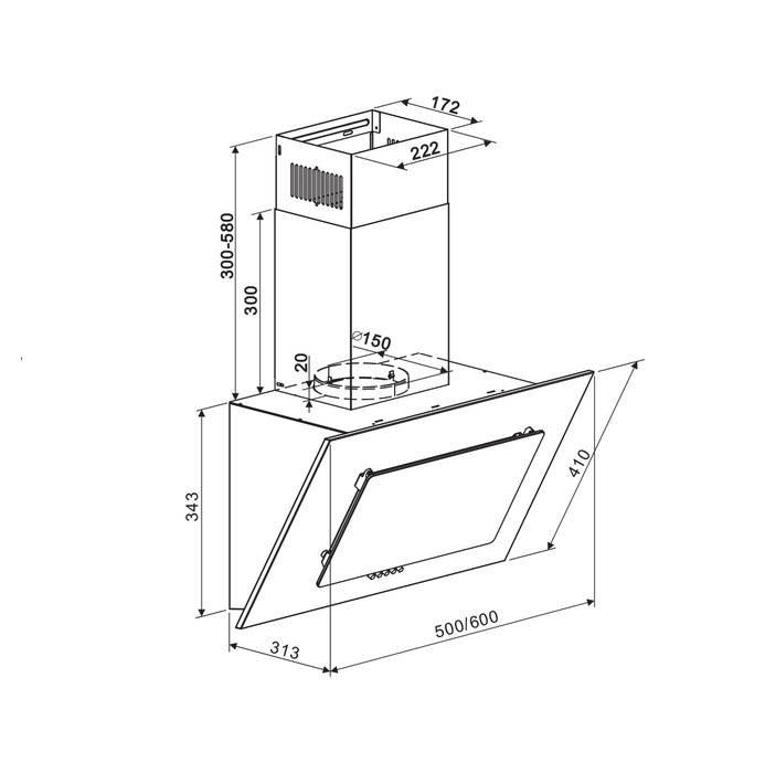 Вытяжка MAUNFELD Tower A 60 White Казахстан