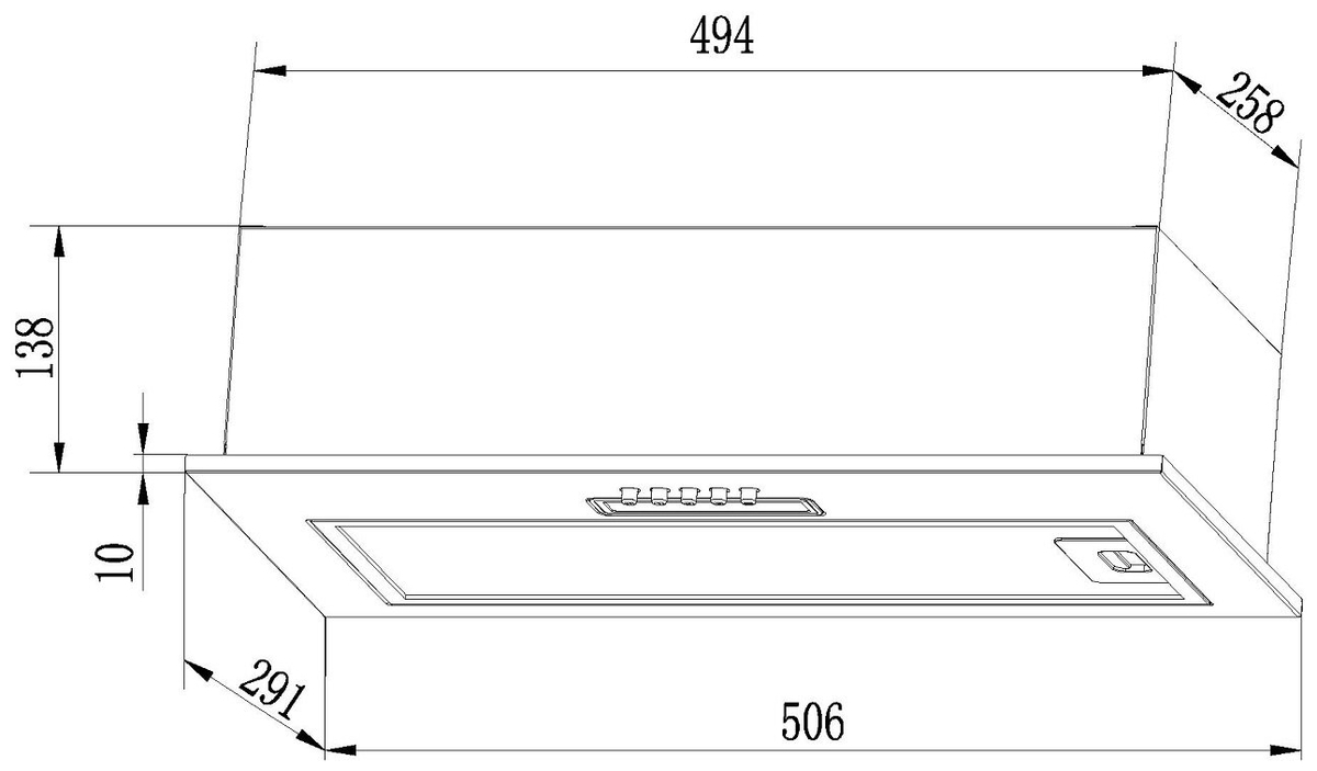 Фото Вытяжка LEX GS BLOC LIGHT 600 WHITE