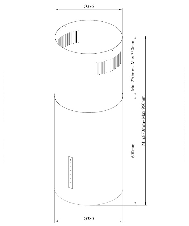 Фотография Вытяжка KORTING KHA 39970 W Cylinder