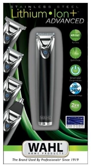 Триммер для усов и бороды WAHL Stainless Steel Trimmer Advanced серый