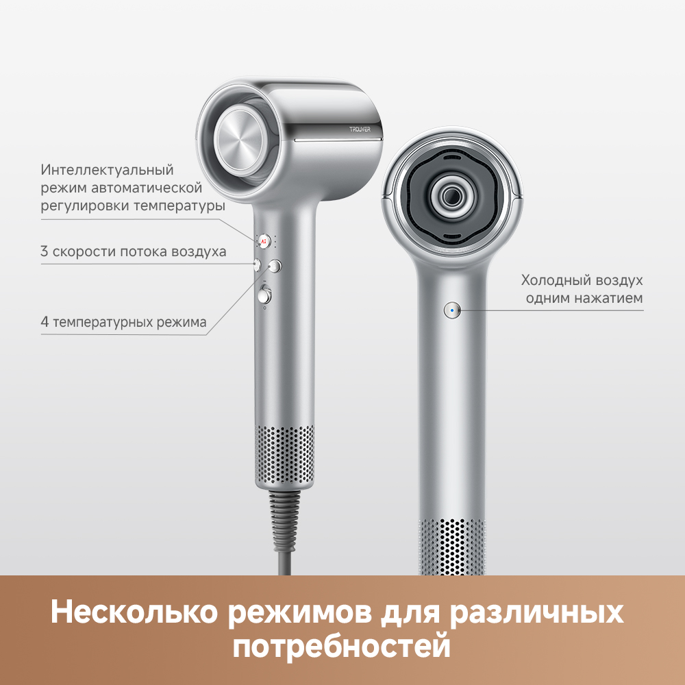 Фотография  Фен DREAME Trouver Shine 20 High-Speed Silver (AMSH20)