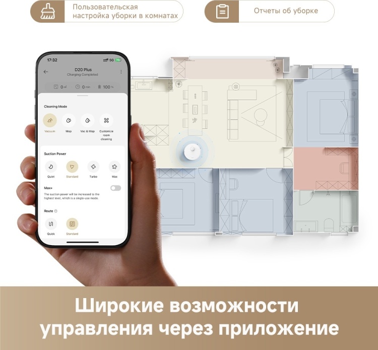 Пылесос DREAME D20 Plus White (RLD35GD) Казахстан