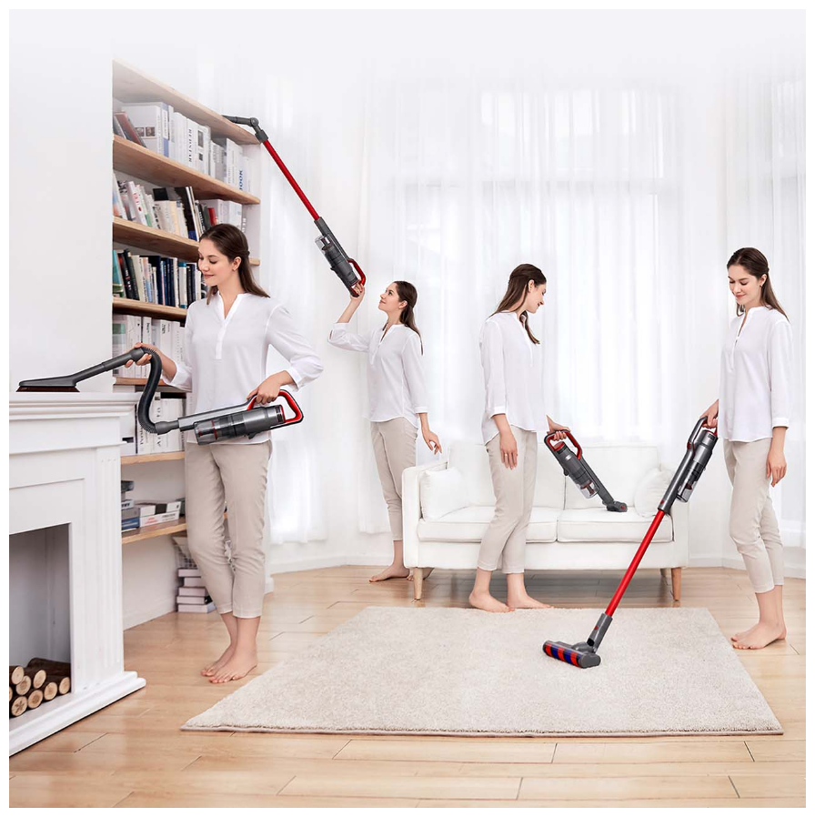 Пылесос XIAOMI Jimmy JV65 with mopping kit Graphite+red Cordless Vacuum Cleaner+charger ZD24W342060EU JV65 Казахстан