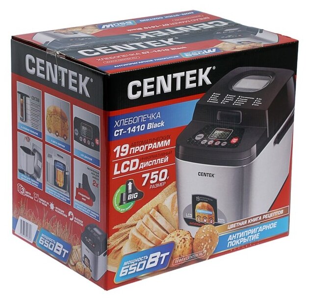 картинка Хлебопечка CENTEK CT-1410 BLACK от магазина 1.kz