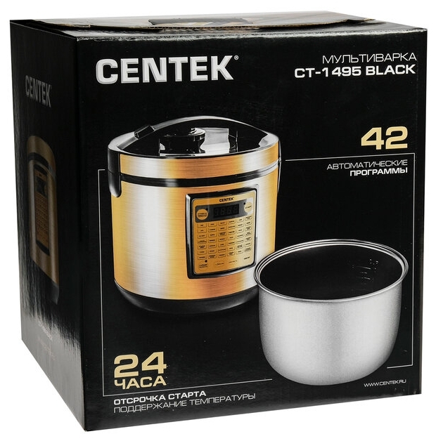 Мультиварка CENTEK CT-1495 Black Ceramic Gold заказать