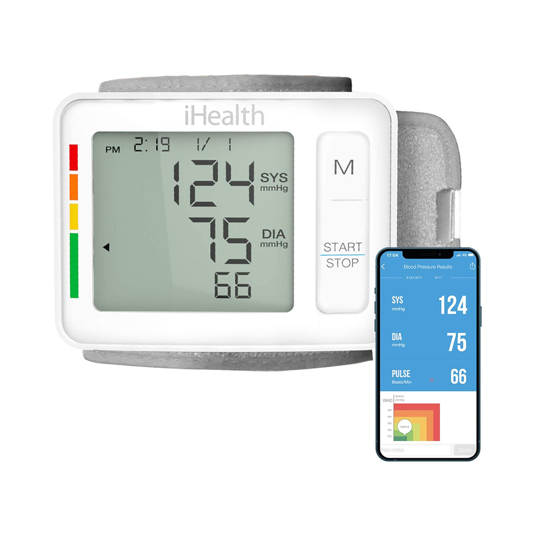 Фото Умный тонометр IHEALTH PUSH Wrist Smart Blood Pressure Monitor Connectable