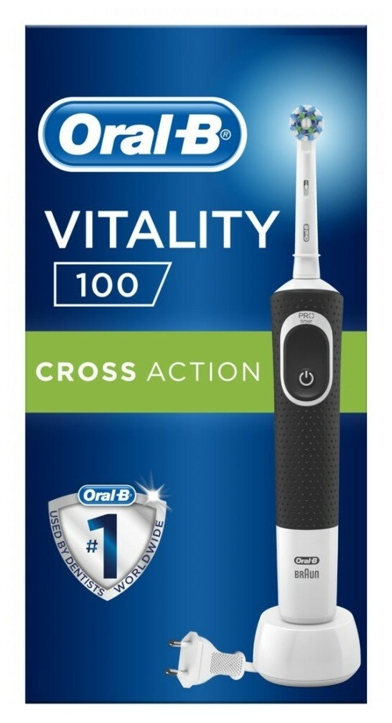Фотография Зубная щетка BRAUN Oral-B Vitality CrossAction D100.413.1 Black (3710)