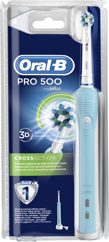 Зубная щетка BRAUN Oral-B Pro 500 Cross Action D16.513.U White (3756) Казахстан