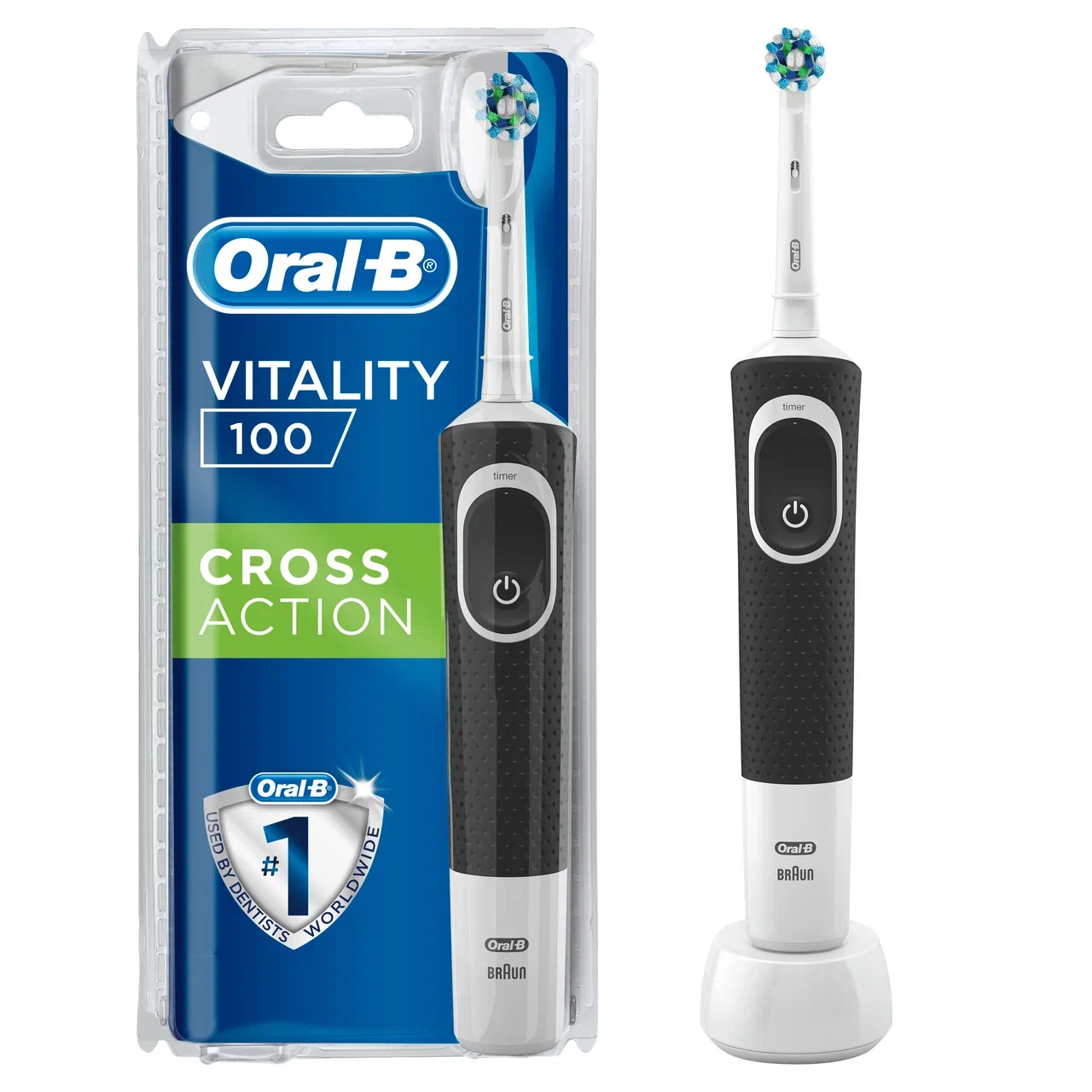 Зубная щетка BRAUN Oral-B Vitality CrossAction D100.413.1 Black (3710)