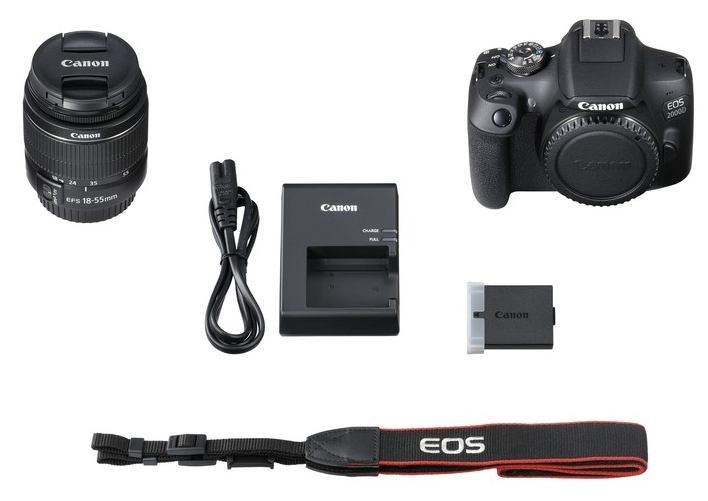 Зеркальная фотокамера CANON EOS 2000D EF-S 18-55 III Kit Казахстан