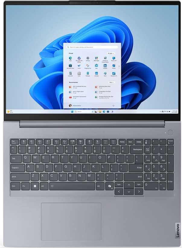 Картинка Ноутбук LENOVO ThinkBook 16'wuxga/ultra 5 125u/8Gb/512Gb/Win11Pro (21MS008SRU)