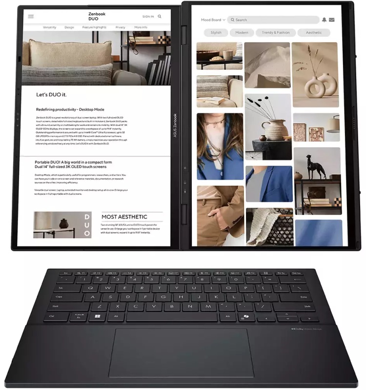 Купить Ноутбук ASUS Zenbook Duo UX8406CA-PZ079W (90NB14X1-M00330)