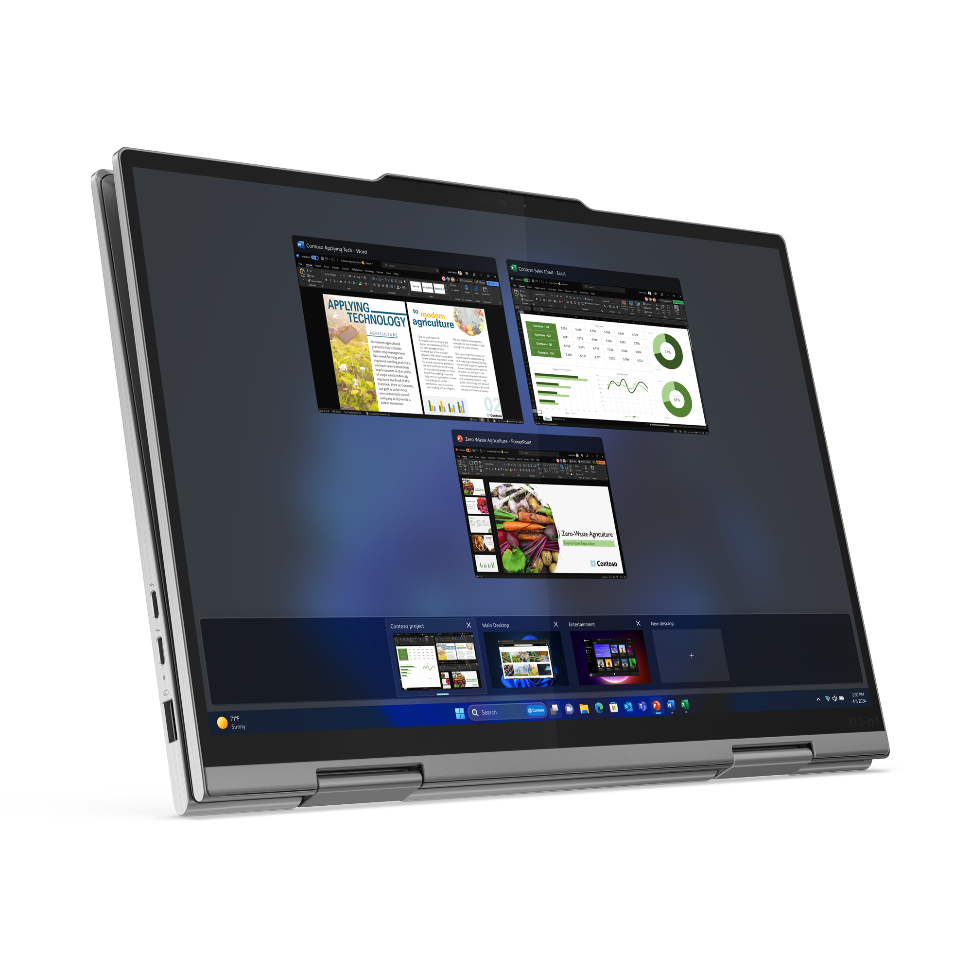 Фотография Ноутбук LENOVO ThinkPad X1 2in1 Yoga G9 14'wuxga/ultra 7-155h/32gb/1Tb/Int/Dos (21KE006ART)
