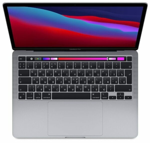 Ноутбук APPLE MacBook PRO 2020 13'/M1-8 core/8GB/256Gb/MacOS Spave Grey (MYD82)