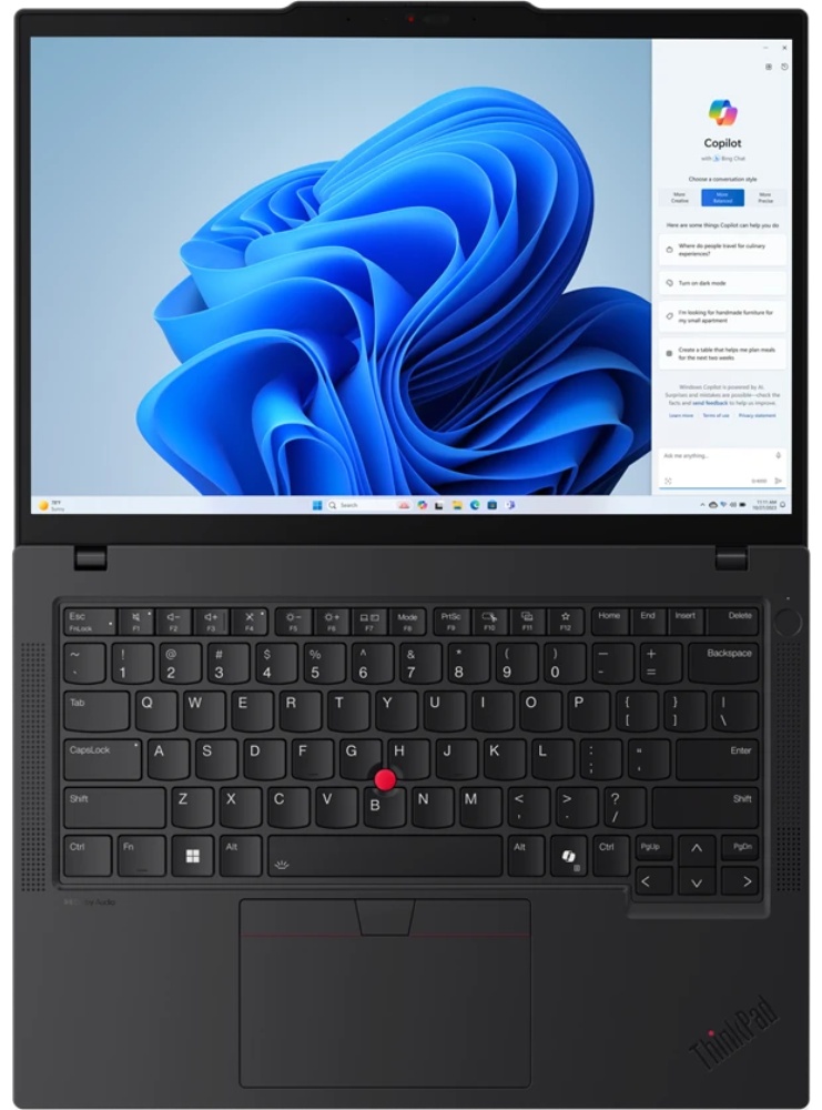 Картинка Ноутбук LENOVO ThinkPad T14 G5 14'wuxga/Core ult7-155u/16Gb/1Tb/Int/Dos (21ML009DRT)