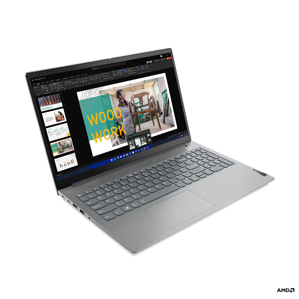 Картинка Ноутбук LENOVO Thinkbook 15,6/Ryzen 5-5625u/8Gb/512Gb/Win11Pro (21DL000ARU)