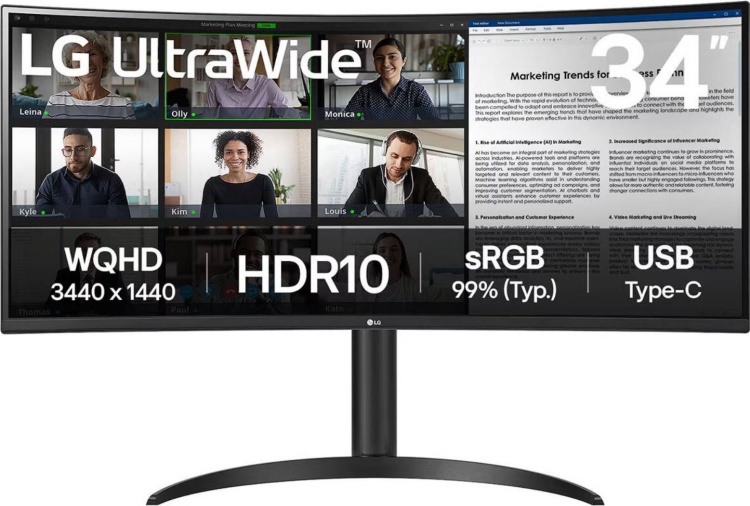 Монитор LG 34WR55QK-B.ARUZ