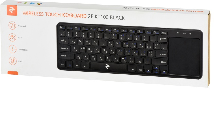 Клавиатура 2E Touch Keyboard KT100 WL Black (2E-KT100WB) Казахстан