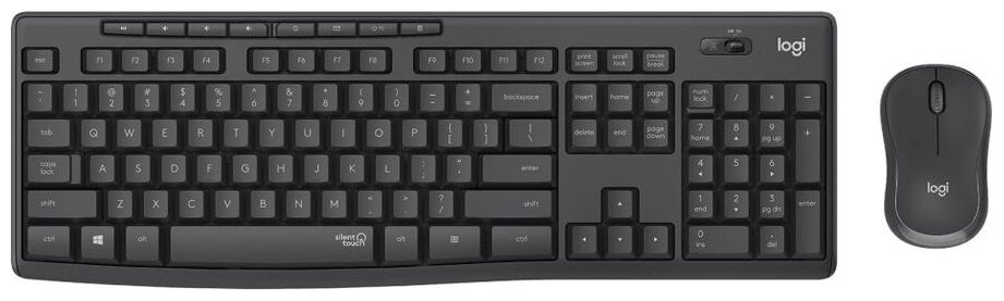 Клавиатура LOGITECH MK295 Silent Black + Мышь (920-009807)