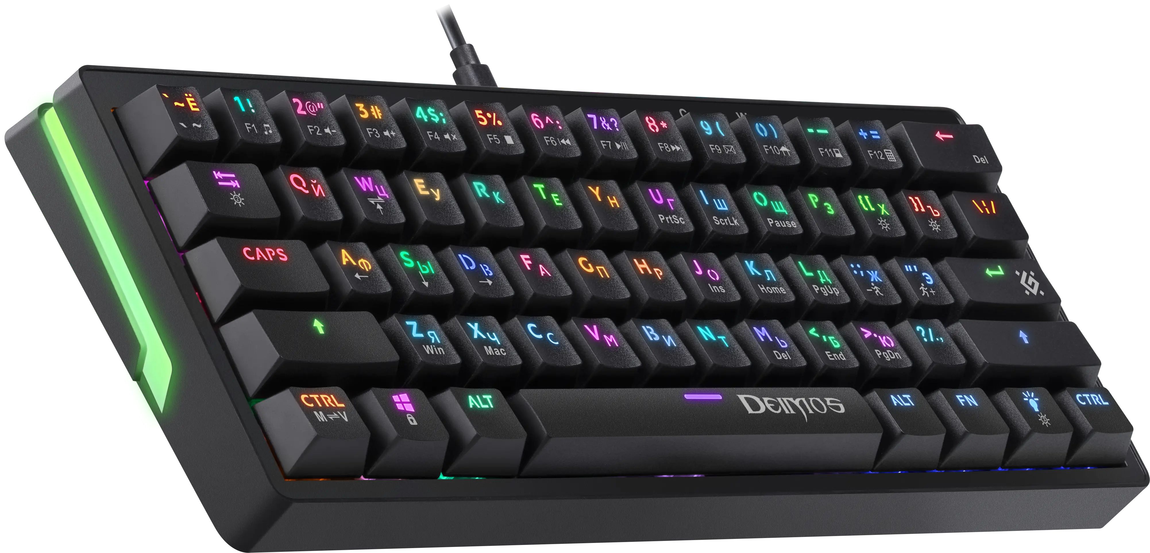 Клавиатура DEFENDER Deimos GK-303 RGB черная розовые свитчи Казахстан