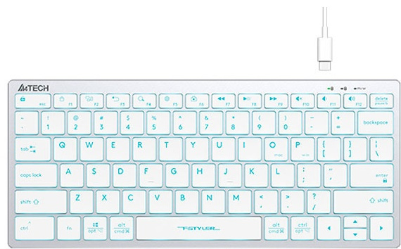 Клавиатура A4tech FX61-Ice Blue-LED