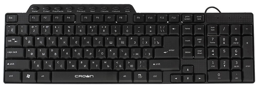 Клавиатура CROWN CMMK-520B + мышь