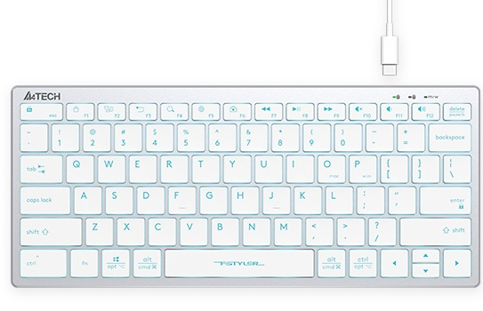 Клавиатура A4tech FX61-White-LED