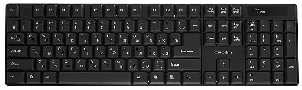 Цена Клавиатура CROWN CMMK-954W + мышь