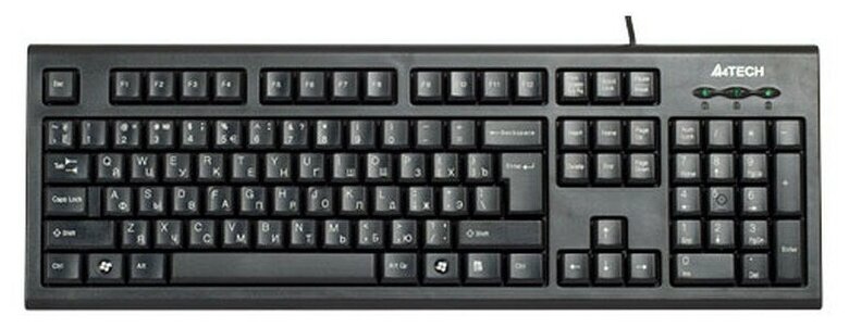 Картинка Клавиатура A4tech KR-8520D USB Black Slim + мышь