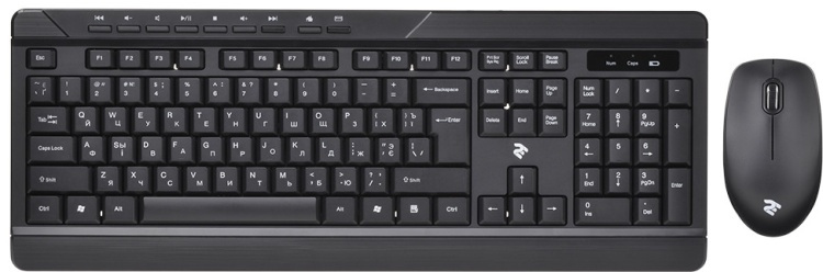 Клавиатура 2E 2E-MK410MWB 1AAA/1AAA Black + Мышь