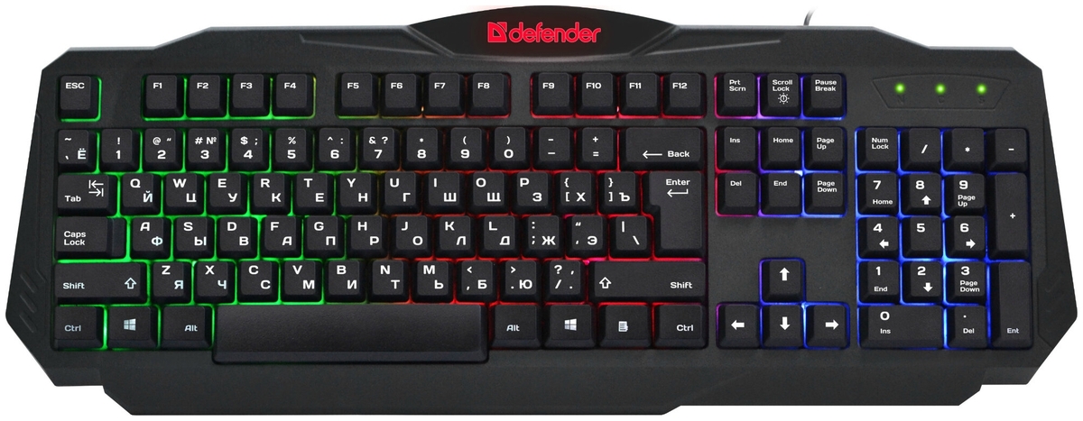 Клавиатура DEFENDER ULTRA HB-330L RU Black (45330)